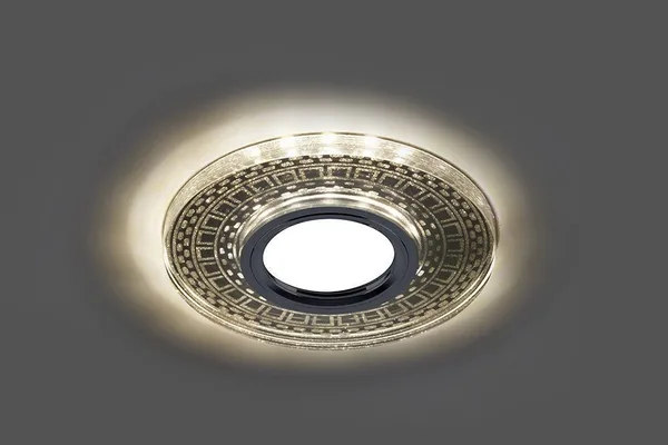 Светильник встраиваемый с LED подсветкой Feron CD981 потолочный MR16 G5.3, прозрачный, серебро — фото 2