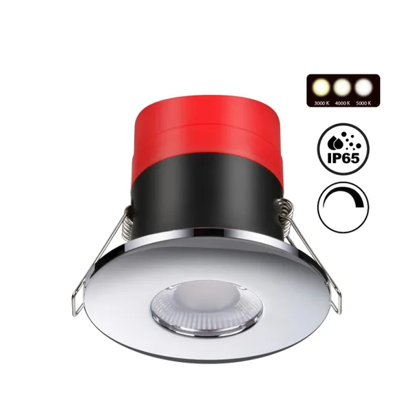 Св-к встр.св/д димм.,смена цв.темп.IP65 LED 3000К/4000К/5000К 8W 220V хром REGEN NOVOTECH