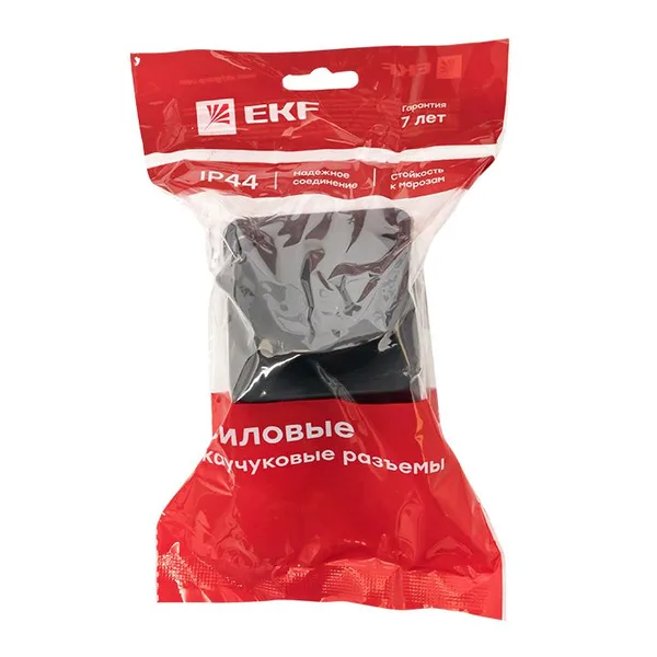 Розетка настенная с защитной крышкой каучуковая наклонная 230В 2P+PE 16A IP44 EKF — фото 3