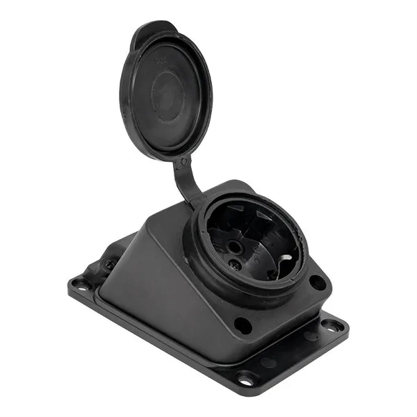 Розетка настенная с защитной крышкой каучуковая наклонная 230В 2P+PE 16A IP44 EKF — фото 4