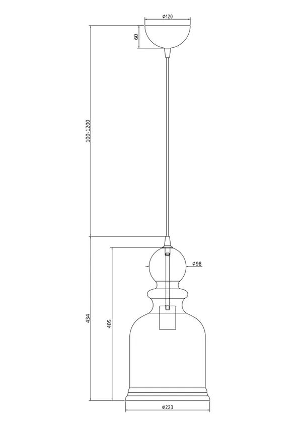 Подвесной светильник 1*E27 60Вт Хром IP20 Tone P035PL-01CH Maytoni — фото 2