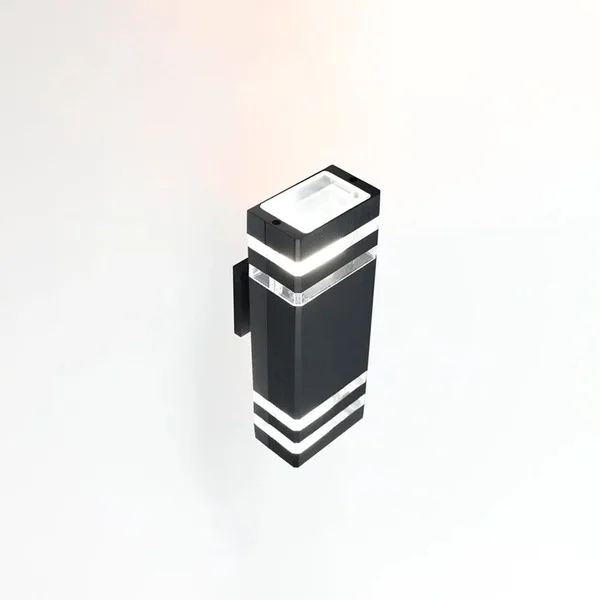 Фасадный светильник GWL-2MR16-GU10-S-IP65 Черный с двойным боковым рассеивателем Катет General