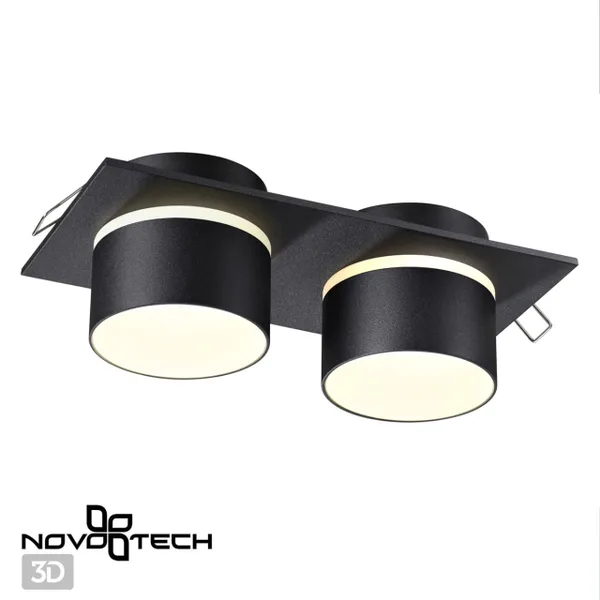 Св-к встр.IP20 GU10 9W 235V LIRIO черный C NOVOTECH — фото 3