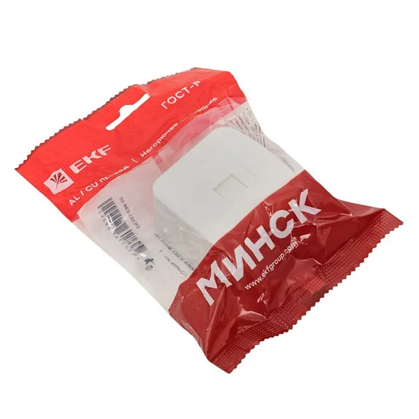 Минск Розетка Phone 1-местная ОП белая Basic EKF — фото 3