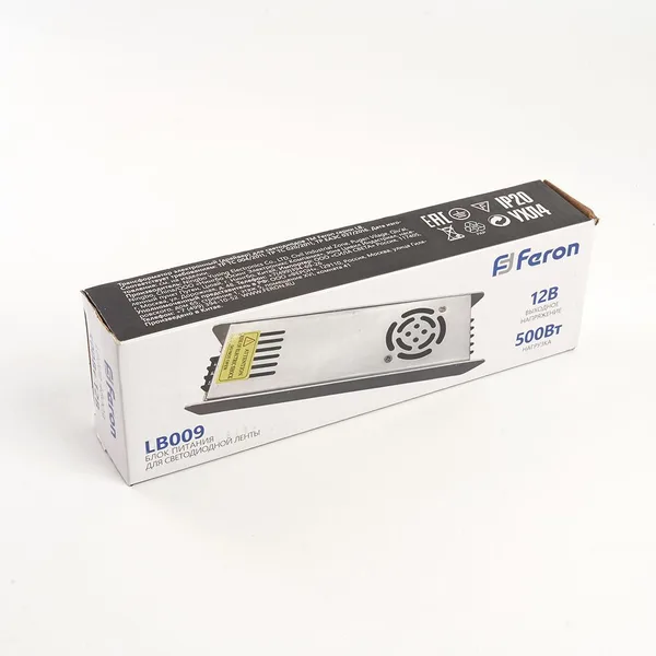 Блок питания для светодиодной ленты 500W 12V (драйвер), LB009 Feron — фото 4