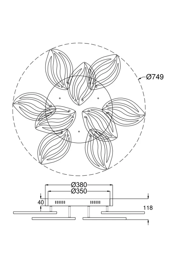 Потолочный светильник 157Вт 3000-6000K Белый IP20 Myrtle FR6013CL-L157W Freya — фото 3