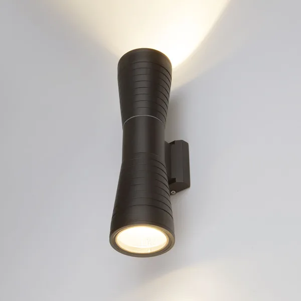 Уличный настенный светодиодный светильник 8Вт 4200К черный IP54 Tube double (a044301) Elektrostandard