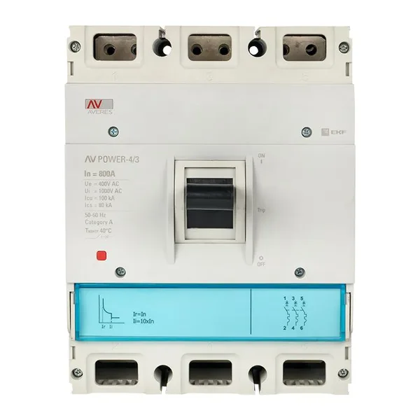 Выключатель автоматический AV POWER-4/3 800А 100кА TR AVERES EKF — фото 2