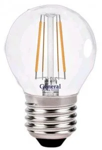 Лампа св/д шар 7W Е27 4500К Прозрачный General