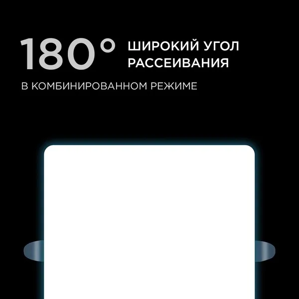 06-130 Панель светодиодная встраиваемая безрамочная FLP, 24Вт (18Вт+6Вт), 230В/50Гц, 2040лм, 6500К, IP20, 170х170х21мм, квадрат, 3 режима свечения, ре APEYRON — фото 5