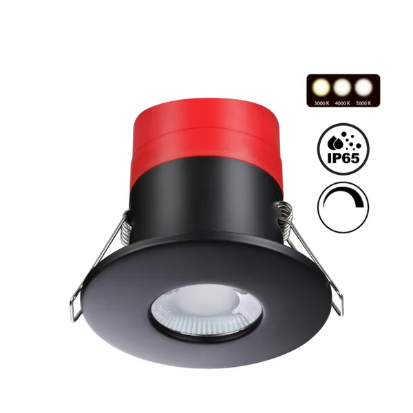 Св-к встр.св/д димм.,смена цв.темп.IP65 LED 3000К/4000К/5000К 8W 220V черный REGEN NOVOTECH