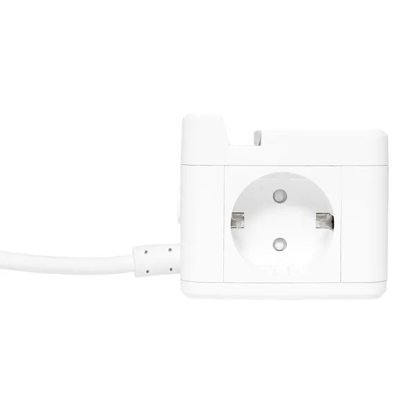 Удлинитель "Куб" 2 гнезда USB + 2Type C с быстрой зарядкой, подставкой под телефон и ночником 1,3 метра 1мм2 EKF — фото 4