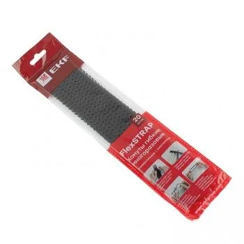 Хомут гибкий (20 шт) черный FlexSTRAP EKF