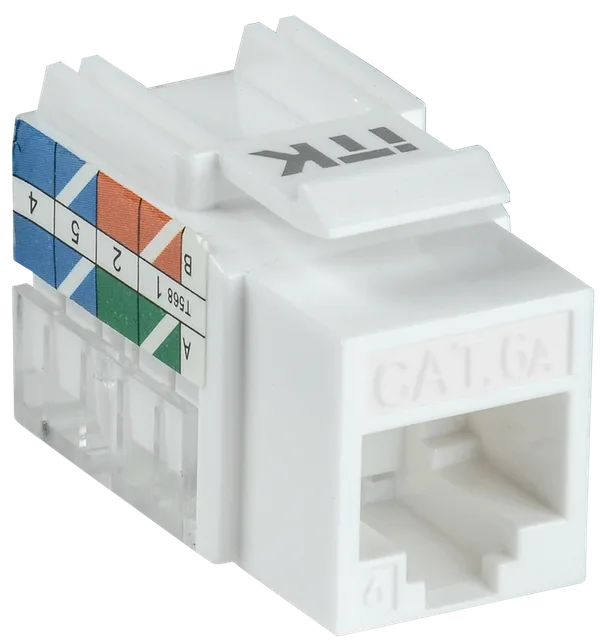 ITK Модуль Keystone Jack кат.6A UTP 110 IDC 90град