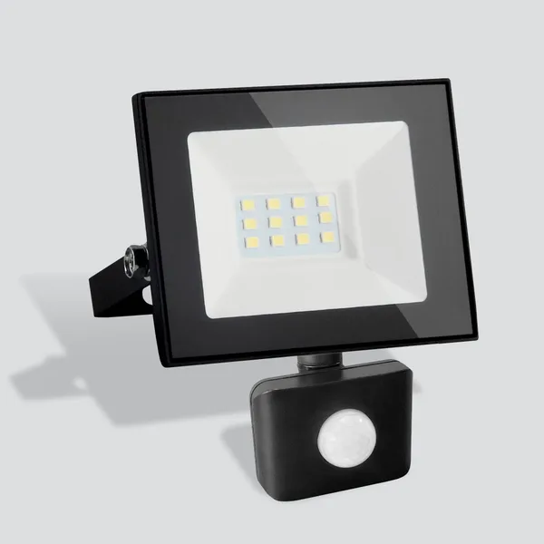 Прожектор (с датчиком) 021 10Вт 6500К черный IP44 Elementary (a051930) Elektrostandard