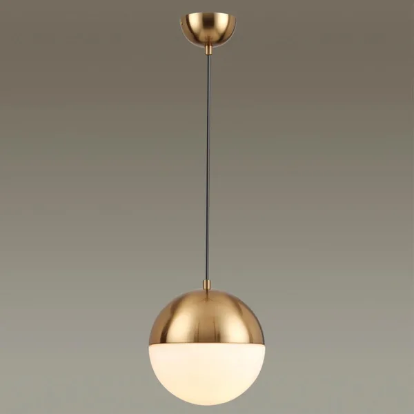 Подвес E27 1*40W PINGA античн.бронза/металл/белый/стекло B ODEON LIGHT — фото 2