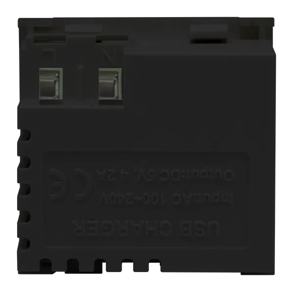 Donel USB зарядное устройство, 4.2A, Type A + C, 2 мод., черн. матовая (45х45мм) — фото 3