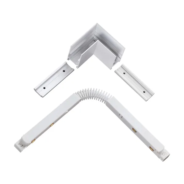 Соединитель с токопроводом для шинопровода L-образный IP20 48V FLUM белый NOVOTECH — фото 3