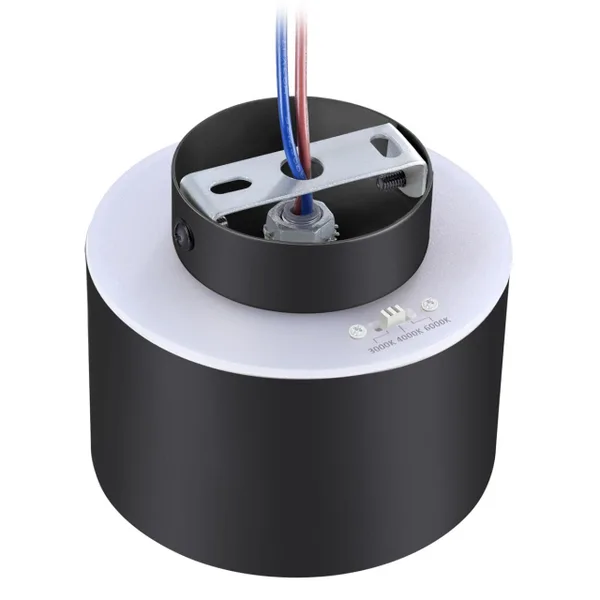 Св-к накл.с перекл.цв.темп.IP20 LED 3000К/4000К/6000К 12W вниз+3W вверх черн GIRO NOVOTECH — фото 4