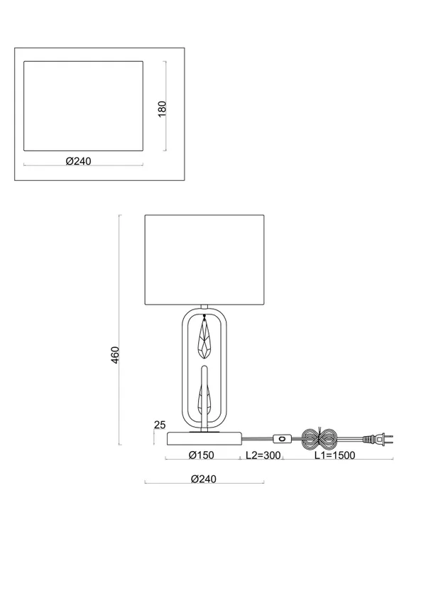 Настольный светильник 1*E14 40Вт Латунь IP20 Riverside FR1007TL-01BS Freya — фото 3