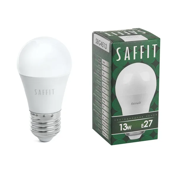 Лампа светодиодная SAFFIT SBG4513 Шарик E27 13W 4000K Feron