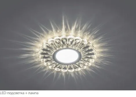 Светильник встраиваемый с белой LED подсветкой Feron CD901 потолочный MR16 G5.3 белый — фото 2