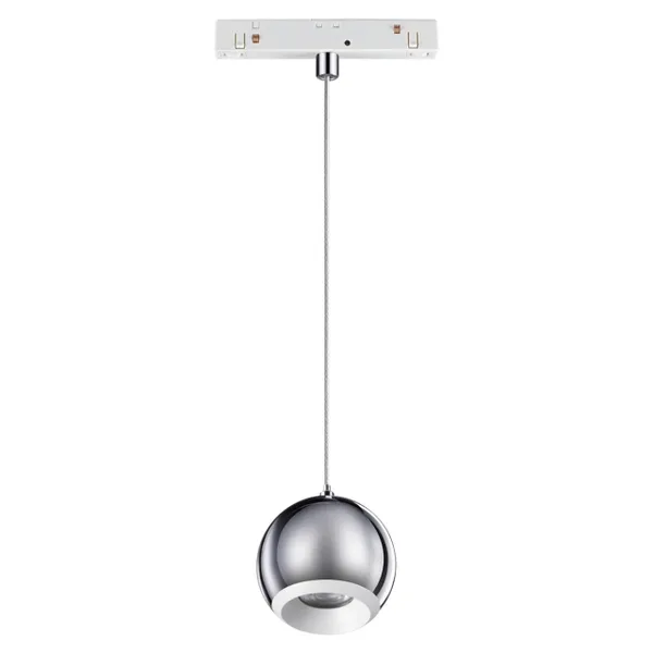 Трековый св-к для низков.шинопровода IP20 LED 4000K 10W FLUM хром/белый NOVOTECH — фото 2