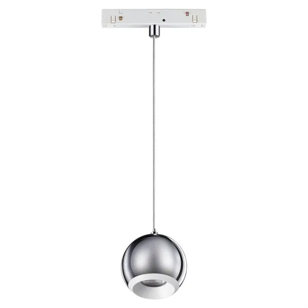 Трековый св-к для низков.шинопровода IP20 LED 4000K 10W FLUM хром/белый NOVOTECH