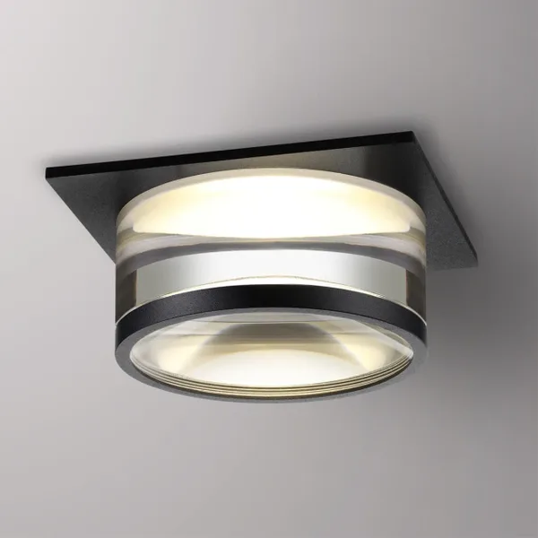 Св-к встр.IP20 GU10 9W 220V GEM черный B NOVOTECH — фото 2