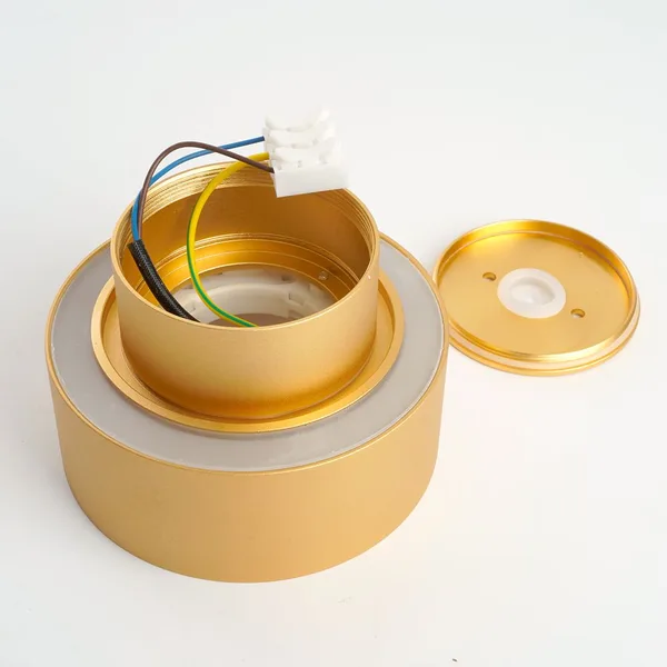 Светильник потолочный Feron HL367 Barrel AURA 12W, 230V, GX53, золото IP44 — фото 4