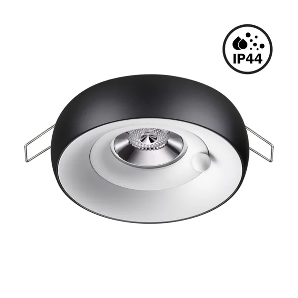 Св-к встр.влагозащ.IP44 GU10 50W 220V WATER белый/черный NOVOTECH