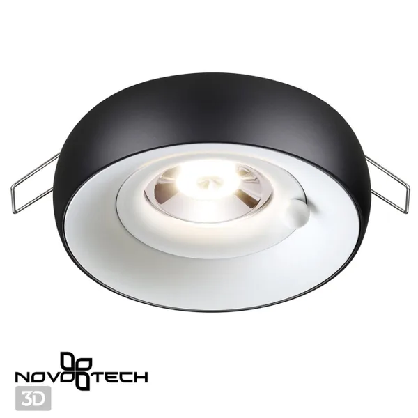 Св-к встр.влагозащ.IP44 GU10 50W 220V WATER белый/черный NOVOTECH — фото 3