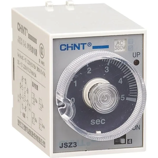 Реле времени JSZ3C-F с мгновенным срабатыванием 0,25-2/2min/2/12h AC220В CHINT