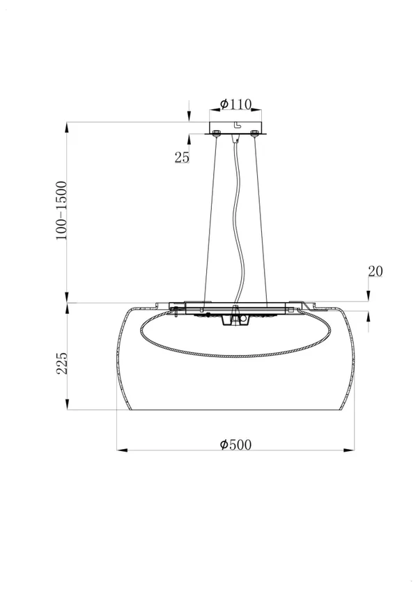 Подвесной светильник 16Вт 3000K Черный IP20 Solen MOD073PL-L16B3K Maytoni — фото 2