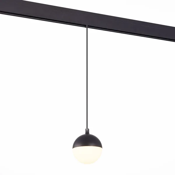 Магнитный трековый светильник подвесной Черный LED 1*7Вт 4000К 520Lm Ra>80 120° IP20 D90xH90 48В ST358.443.07 ST LUCE