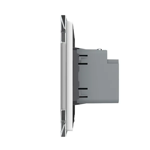 Розетка USB type C с блоком питания 45W Livolo 1 пост Белая VL-C7VUC-2WP — фото 3