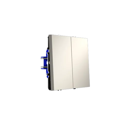 Проходной переключатель встраиваемый Voltum S70 двухклавишный 10А, (кашемир) — фото 20