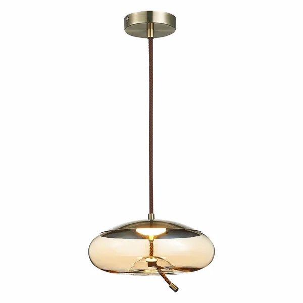 Люстра подвесная Бронза/Янтарный LED 1*10Вт 3000К SL6108.303.01 ST LUCE