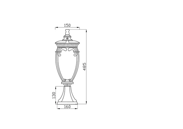 Ландшафтный светильник 60Вт Черный с Золотом IP44 Fleur O414FL-01GB Outdoor Maytoni — фото 6