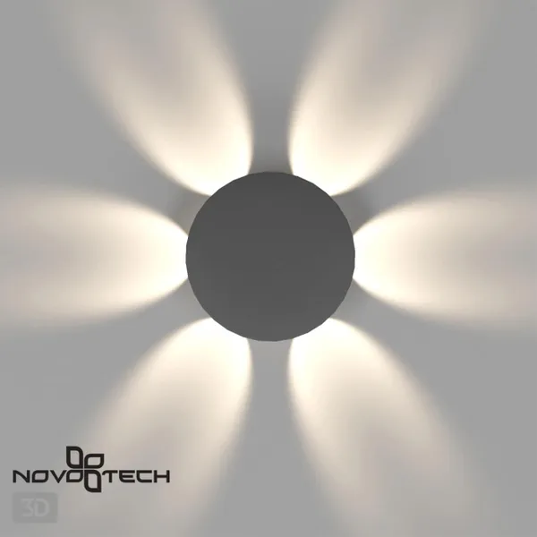 Ландшафтный настенный св-к IP54 LED 4000K 6W 85-265V CALLE темно-серый B NOVOTECH — фото 4