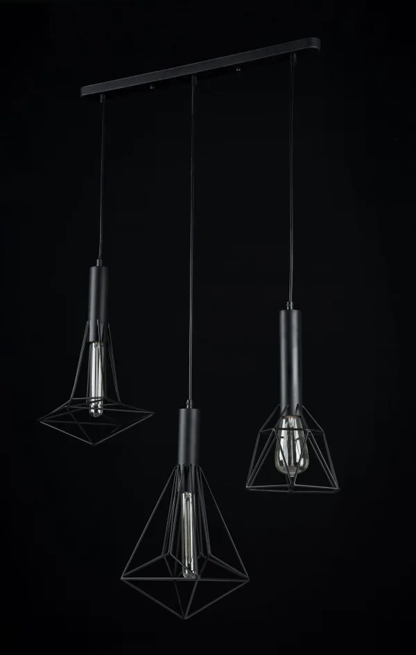 Подвесной светильник 3*E27 60Вт Черный IP20 Spider T021-03-B Maytoni — фото 5