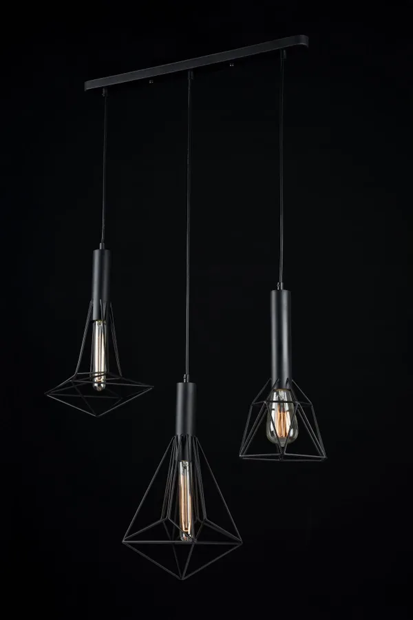 Подвесной светильник 3*E27 60Вт Черный IP20 Spider T021-03-B Maytoni — фото 4
