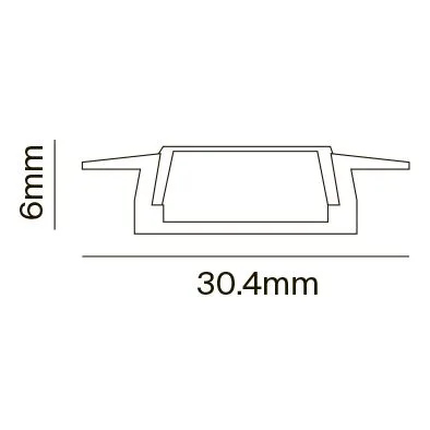 Алюминиевый профиль встраиваемый 30x6 Серебро (ALM003S-2M) Technical Maytoni — фото 4