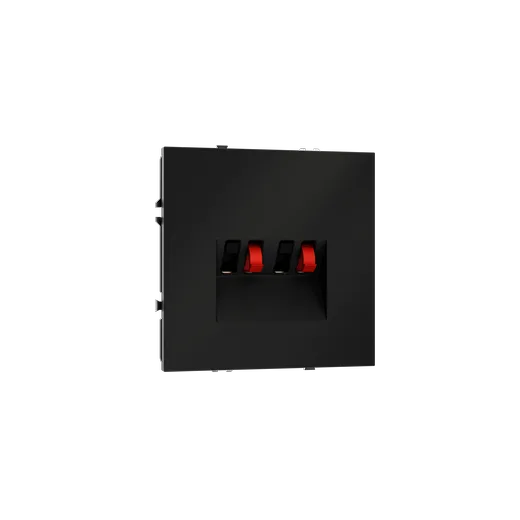 Розетка акустическая встраиваемая Voltum S70 4-местная, (черный матовый) — фото 13