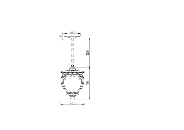 Подвесной светильник 60Вт Бронза Антик IP44 Fleur O414PL-01BZ Outdoor Maytoni — фото 4