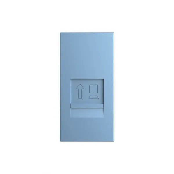 Розетка интернет RJ-45 кат. 6, цвет синий (механизм) Livolo — фото 2
