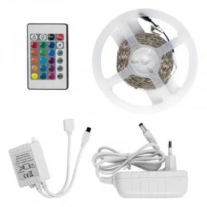 Комплект б/п+Лента св/д+пульт ДУ 12V 7.2W/m 30led/m IP20 RGB 5м General