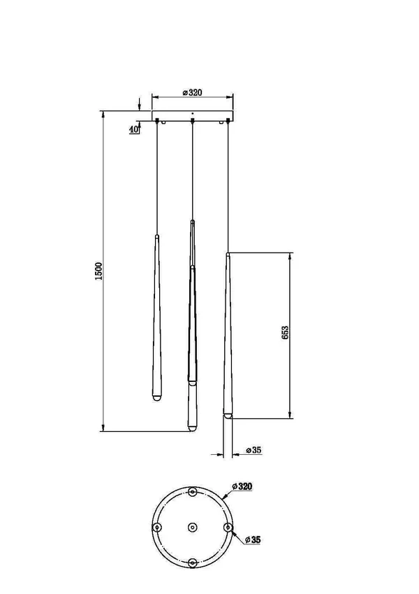 Подвесной светильник LED 31Вт Латунь IP20 Cascade MOD132PL-L30BSK Maytoni — фото 3