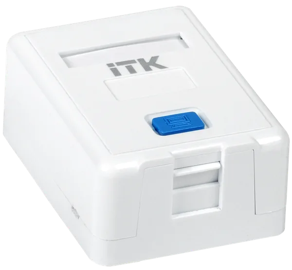 ITK Корпус настенной розетки для установки одного модуля Keystone Jack белый