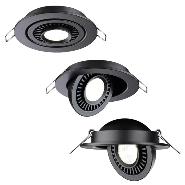 Св-к встр.св/д IP20 LED 9W 770Лм 4000K 220V GESSO черный NOVOTECH — фото 3